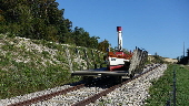 0460 04-09-2020 KW Hagneck, Liberty Belle fährt auf Standseilbahnwagen talwärts