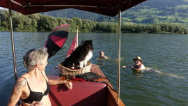 0125 09-08-2020 Abkühlung vor Steinen, Roli und Beat am baden